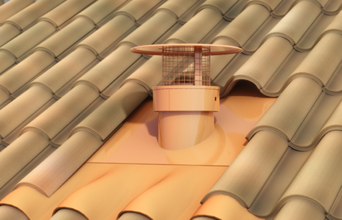 Ventilation primaire d'un WC en sortie toiture