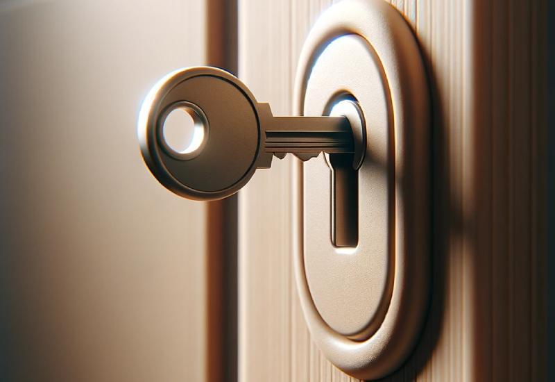 clef dans une serrure de porte