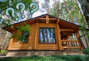 chalet en bois dans la forêt